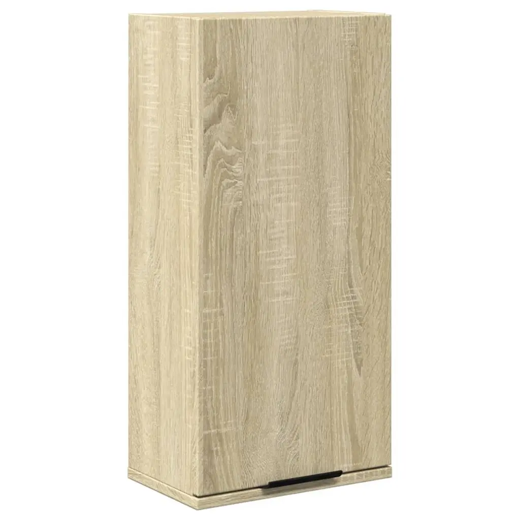 Wall-Mounted Bathroom Cabinet Brown Sonoma Oak Storage Vanity Unit Cupboard