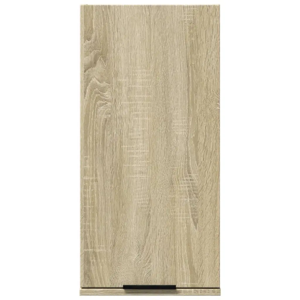 Wall-Mounted Bathroom Cabinet Brown Sonoma Oak Storage Vanity Unit Cupboard