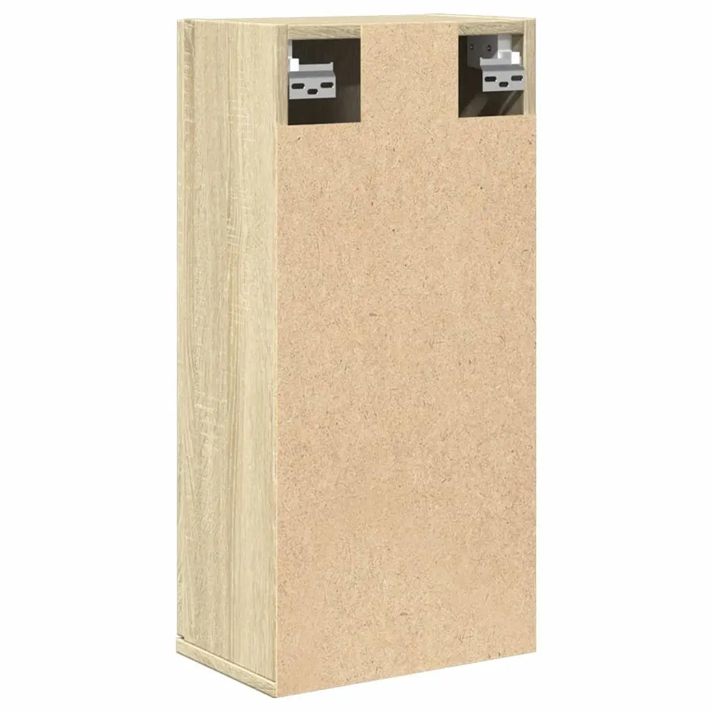 Wall-Mounted Bathroom Cabinet Brown Sonoma Oak Storage Vanity Unit Cupboard