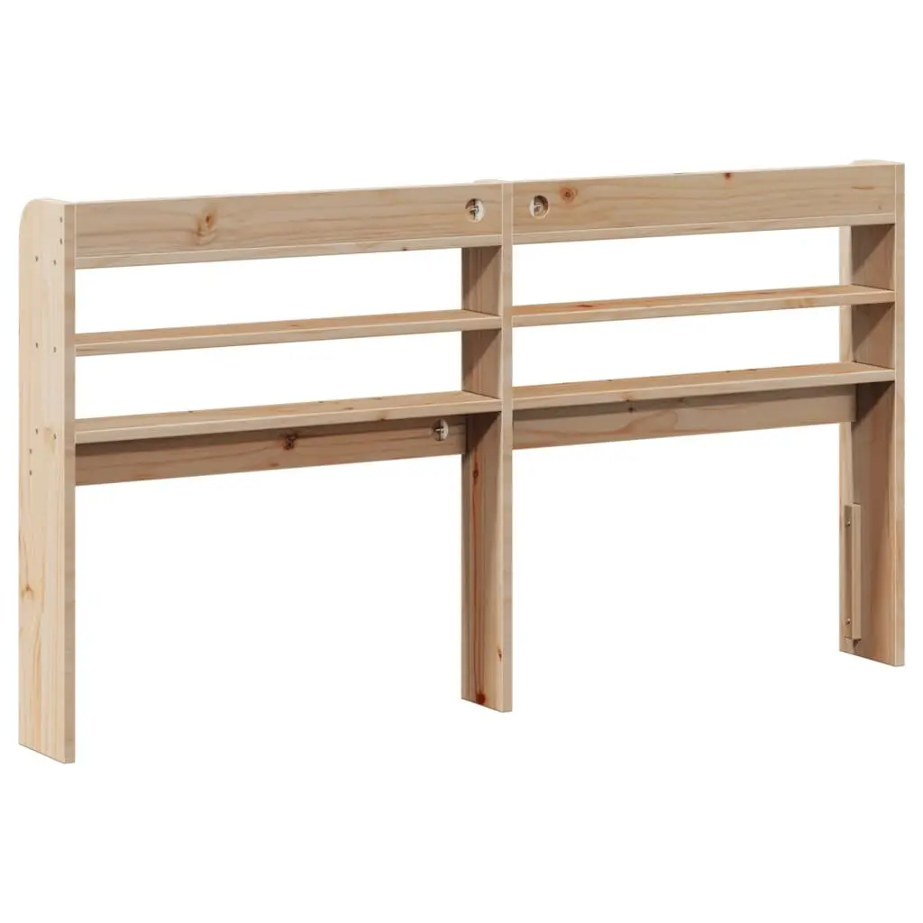 Headboard with Storage Shelves 150cm Solid Wood Bedroom Furniture Freestanding