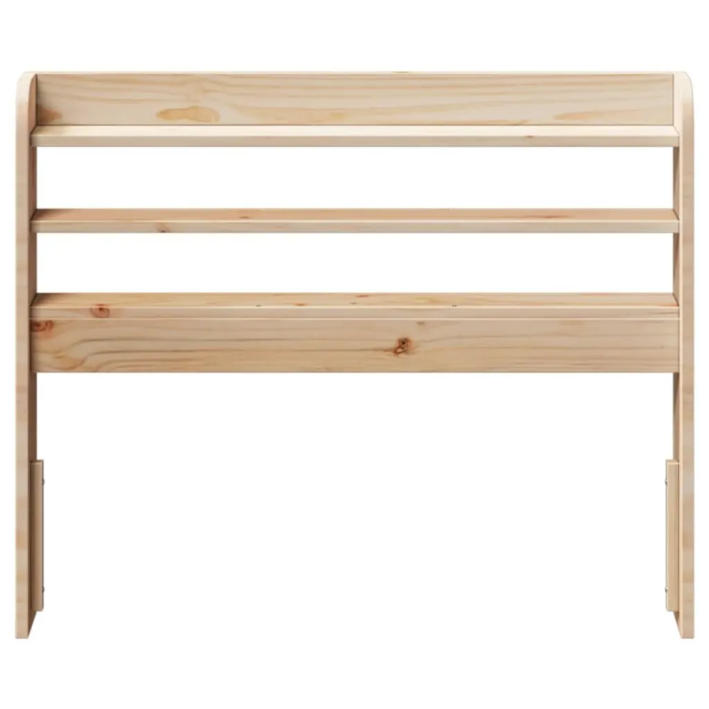 Headboard with Shelves 90 cm Solid Pinewood Storage Bedroom Furniture Brown