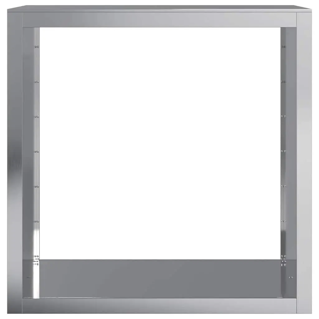 Firewood Rack Log Storage Holder Galvanised Steel 100x40x100cm Grey