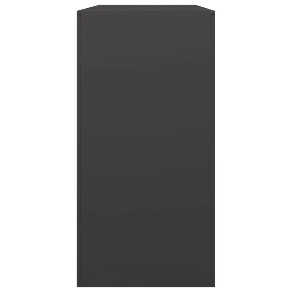 Firewood Rack Steel Heavy Duty Black Log Storage Stand 100 x 40 x 80 cm