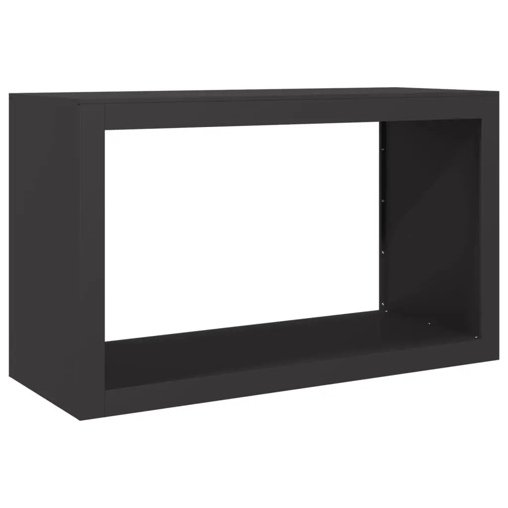 Firewood Rack Steel Log Storage Black Fireplace Wood Holder Stand Organizer
