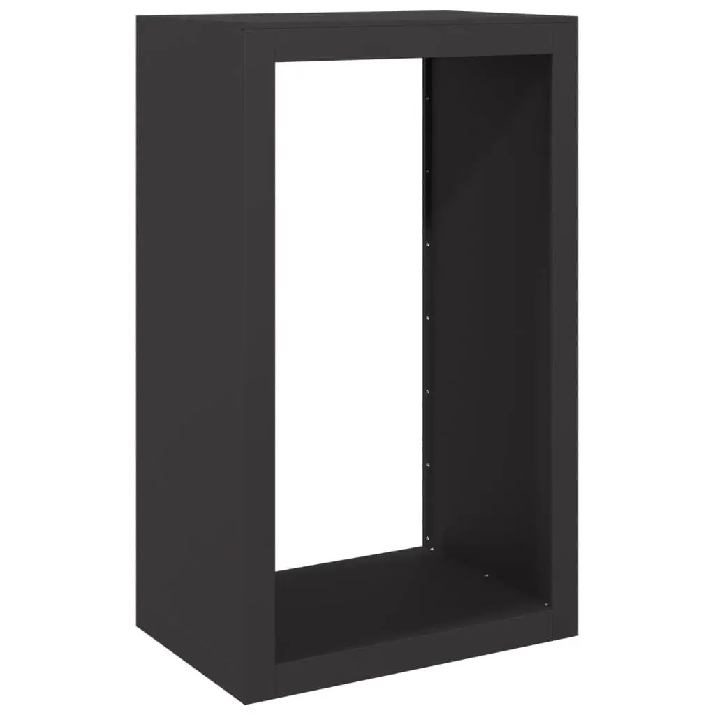Firewood Rack Black Steel Log Storage Stand Holder Fireplace Wood Stove