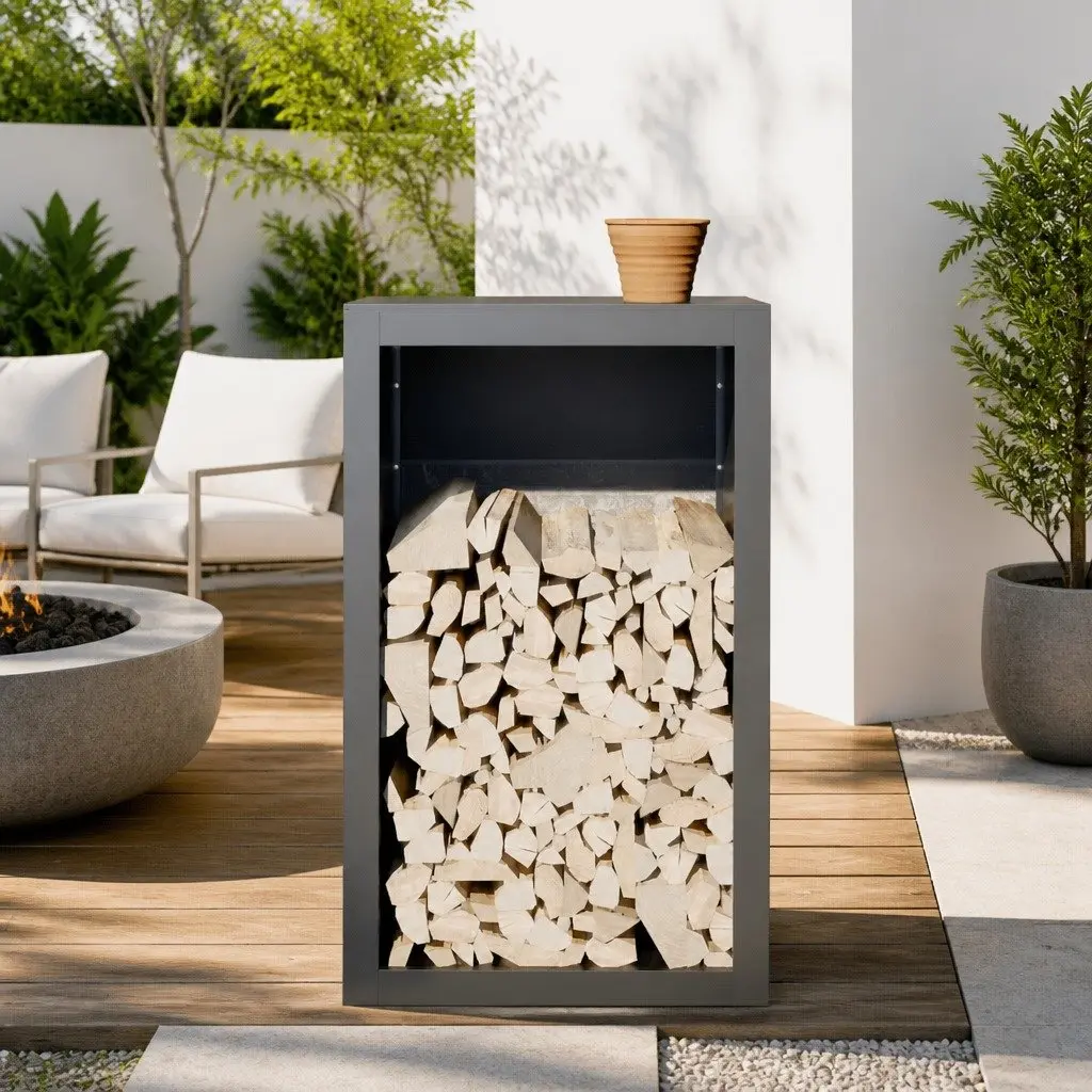 Steel Log Holder 60x40x100cm