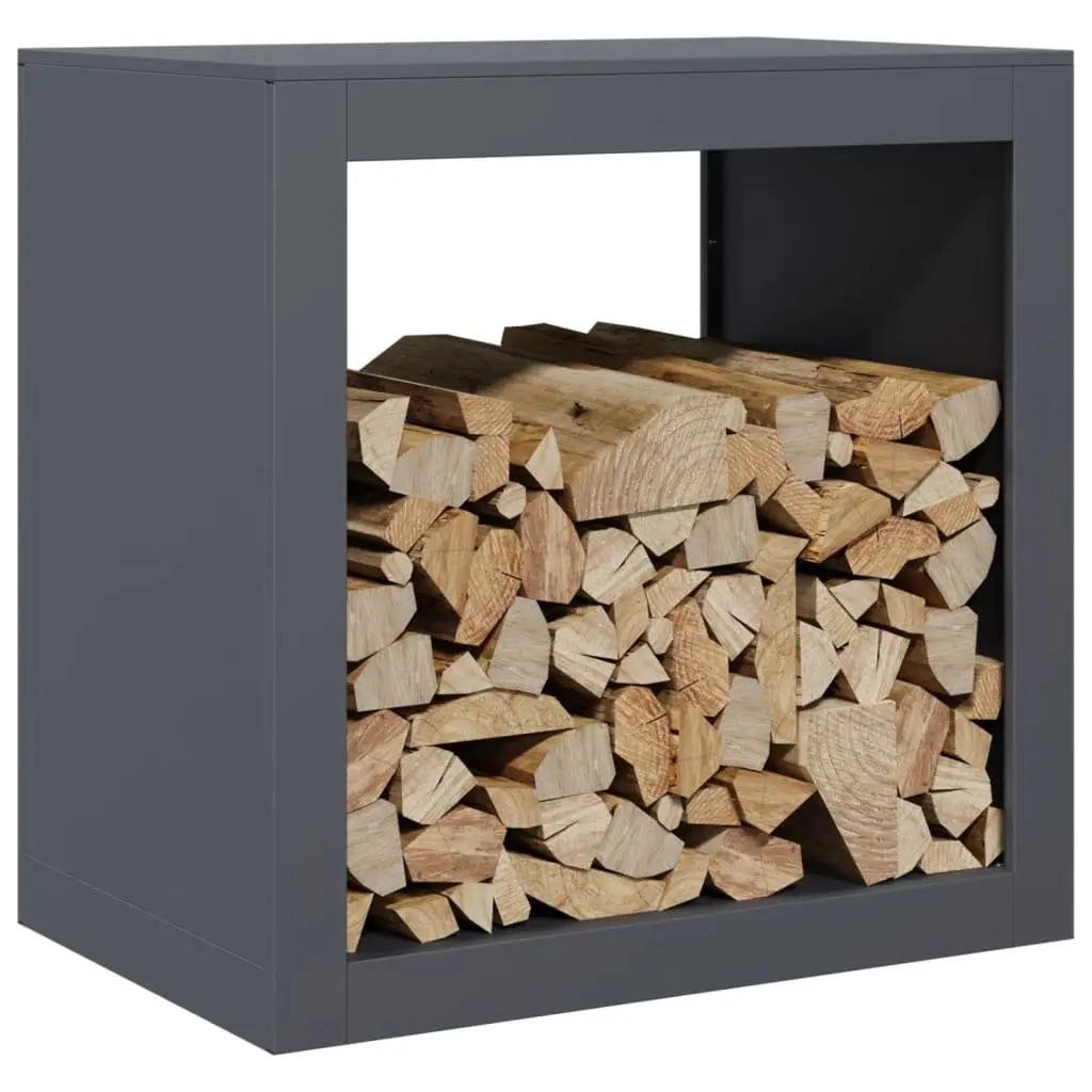 Firewood Rack Steel Anthracite Storage Log Holder Stand 60 x 40 x 60 cm