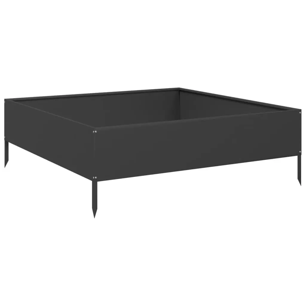 Raised Garden Bed Steel Black Outdoor Planter 100L x 100W x 33.5H cm
