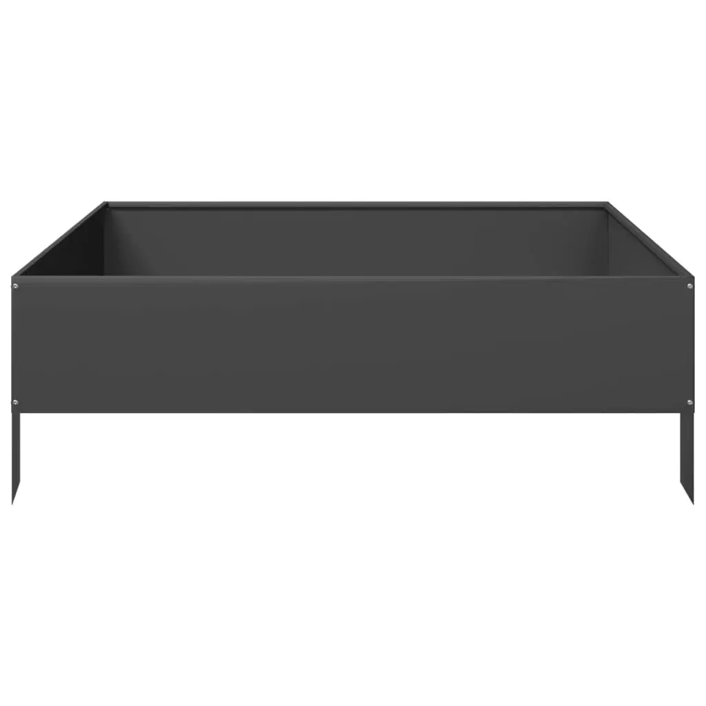 Raised Garden Bed Steel Black Outdoor Planter 100L x 100W x 33.5H cm