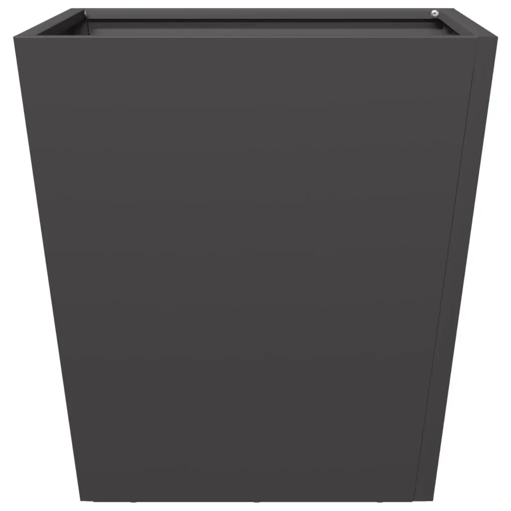 Garden Planter Box Black 40x40x40cm Steel Outdoor Pots Flowers Plants Decoration