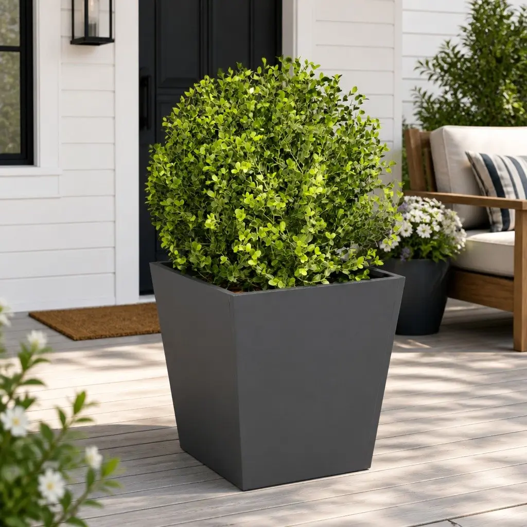 Garden Planter Box Steel Anthracite 40x40x40 cm