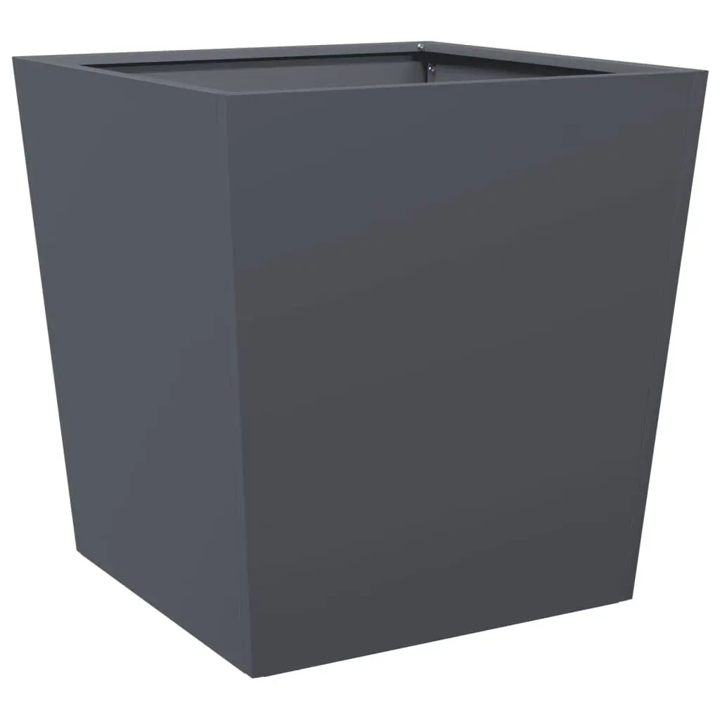 Steel Garden Planter Elevated Anthracite 50x50x50cm Outdoor Pot
