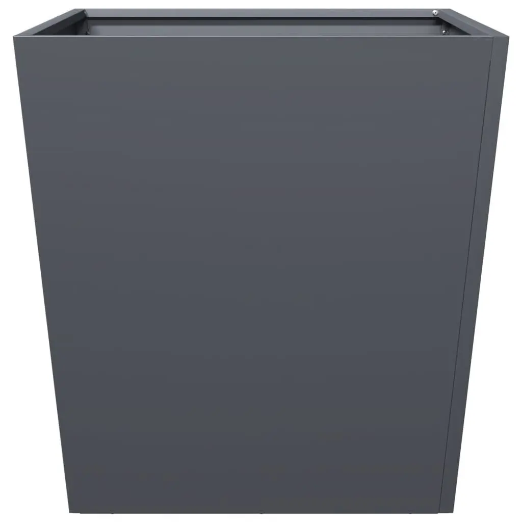 Steel Garden Planter Elevated Anthracite 50x50x50cm Outdoor Pot
