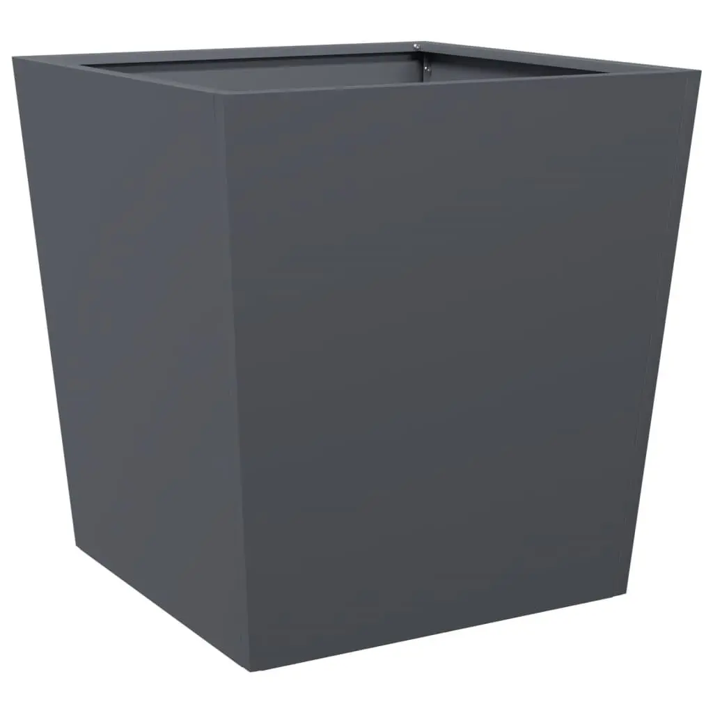 Steel Garden Planter Elevated Anthracite 50x50x50cm Outdoor Pot