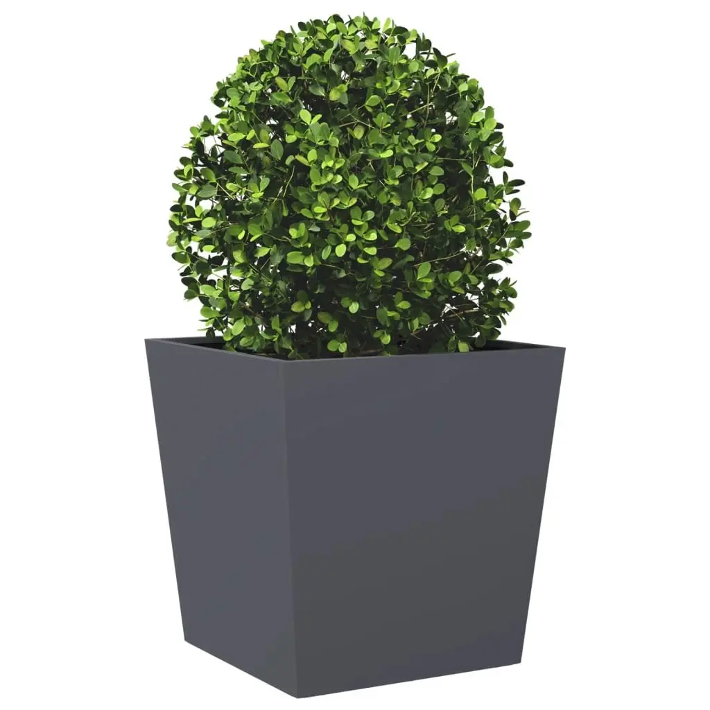 Steel Garden Planter Elevated Anthracite 50x50x50cm Outdoor Pot