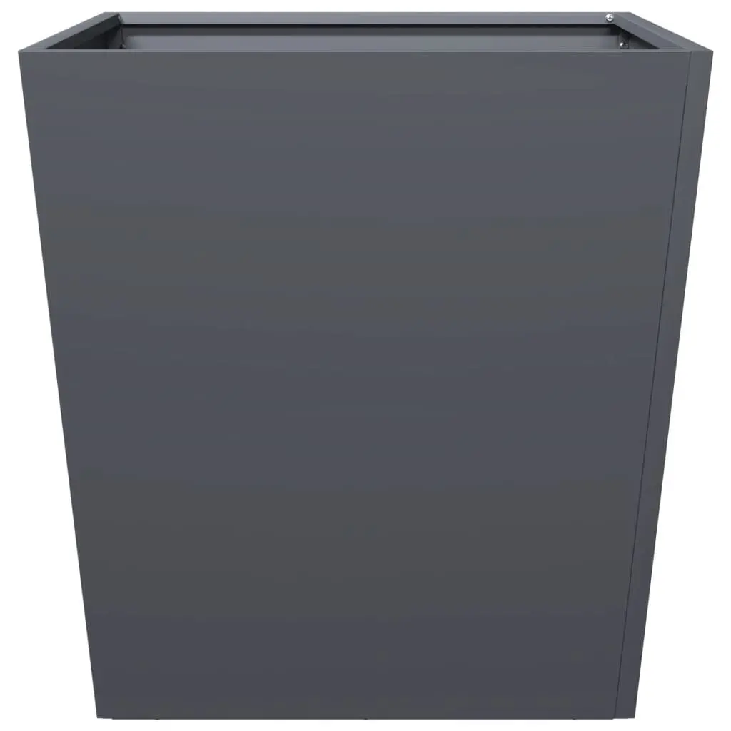 Garden Planters Steel Square Anthracite 50x50x50 cm 2 pcs Outdoor Planter Pot