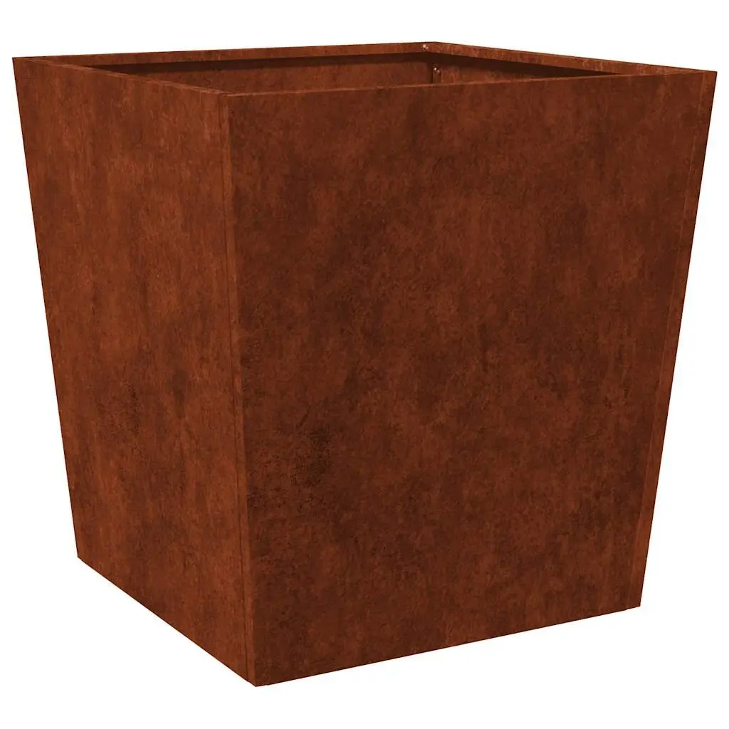 Garden Planter Weathering Steel 50x50x50 cm Outdoor Raised Bed Patio Balcony Flower Plant Pot Box