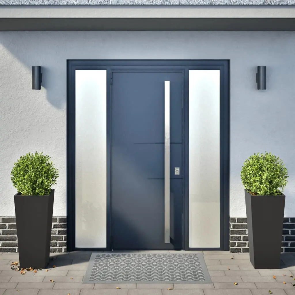 Garden Planters Steel Black 35x35x75 cm 2 pcs Outdoor Flower Pot