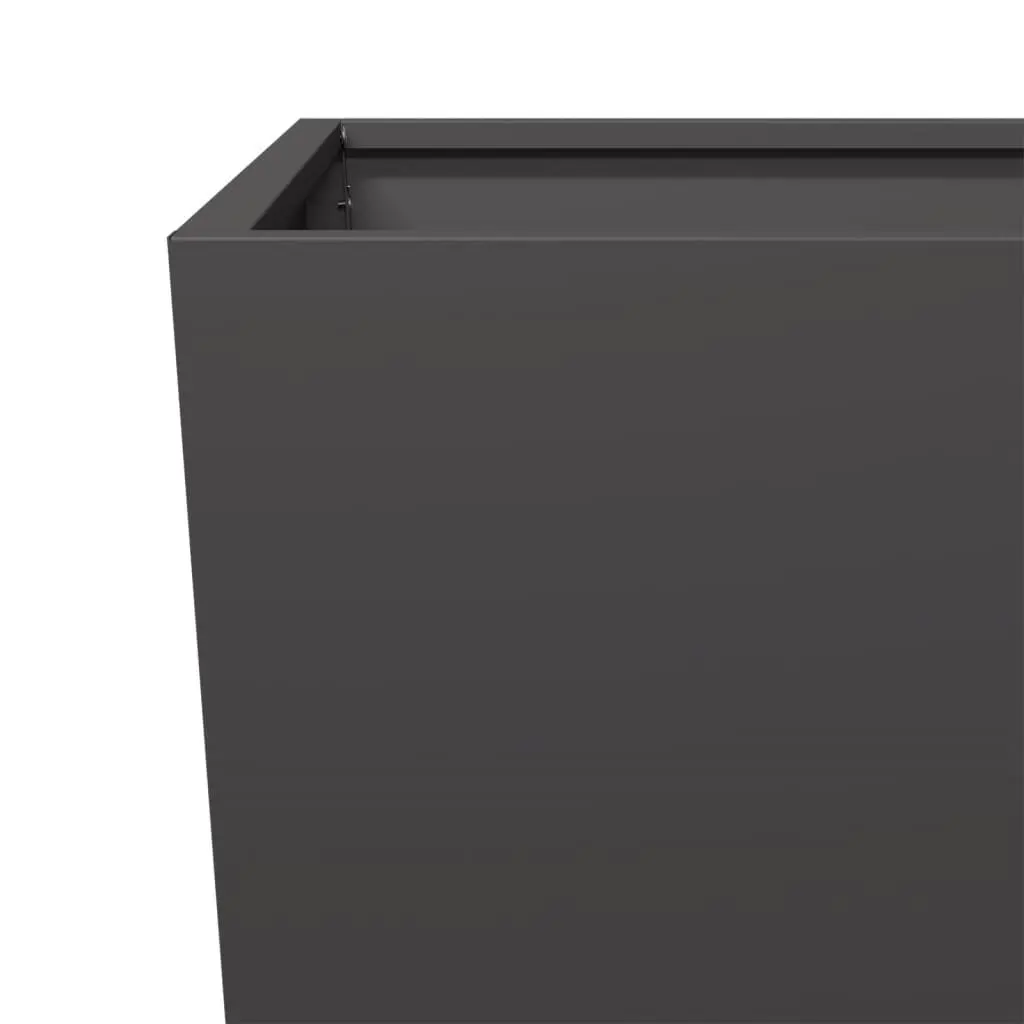 Garden Planters Steel Black 35x35x75 cm 2 pcs Outdoor Flower Pot