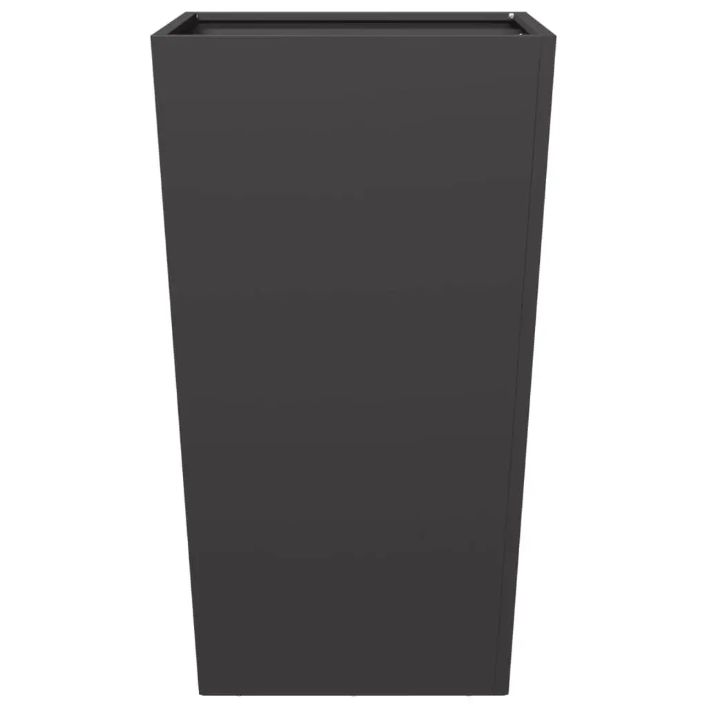Garden Planter Black Steel Tall Outdoor Raised Planter Box 45 x 45 x 75 cm