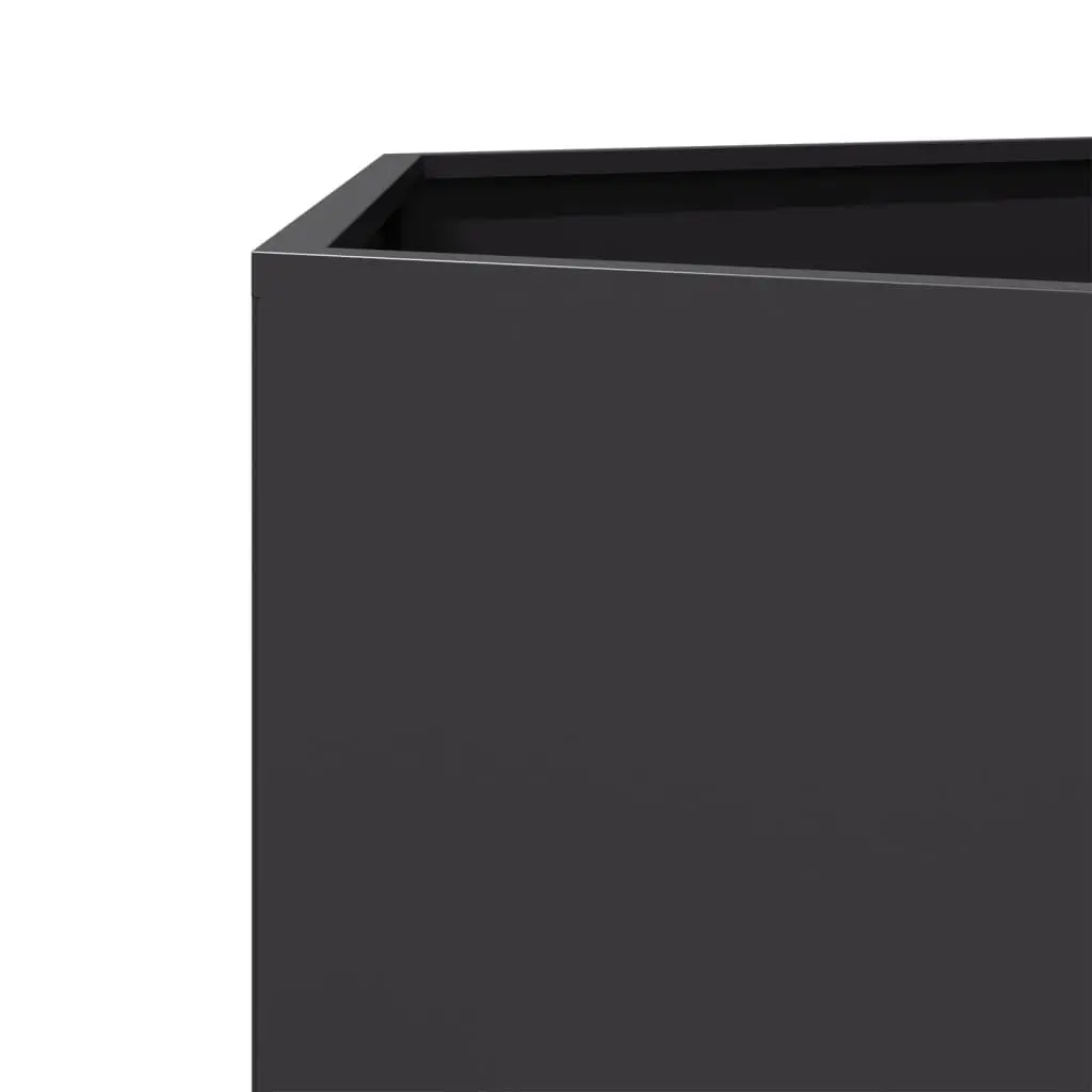 Garden Planter Hexagon Black Steel 69x60x45cm
