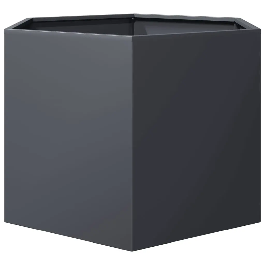 Hexagon Garden Planter Steel Raised Bed Outdoor 69 x 60 x 45 cm