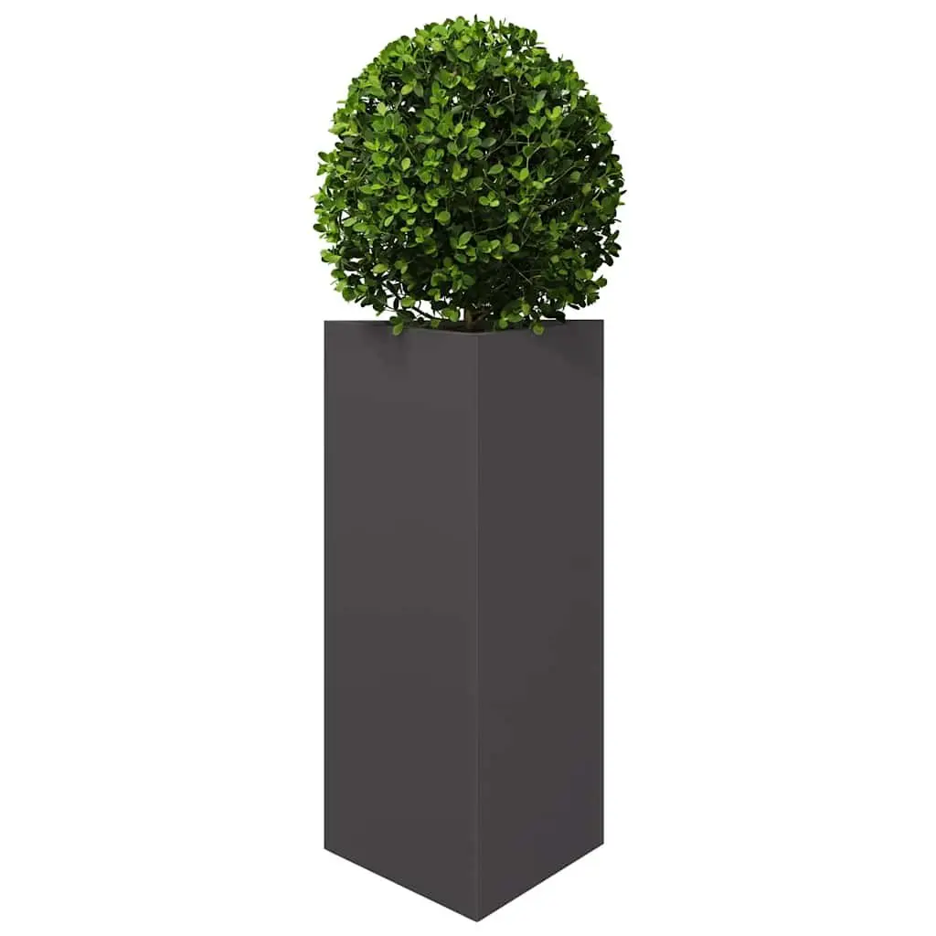 Garden Planter Triangular Black Steel 40x34.5x75cm