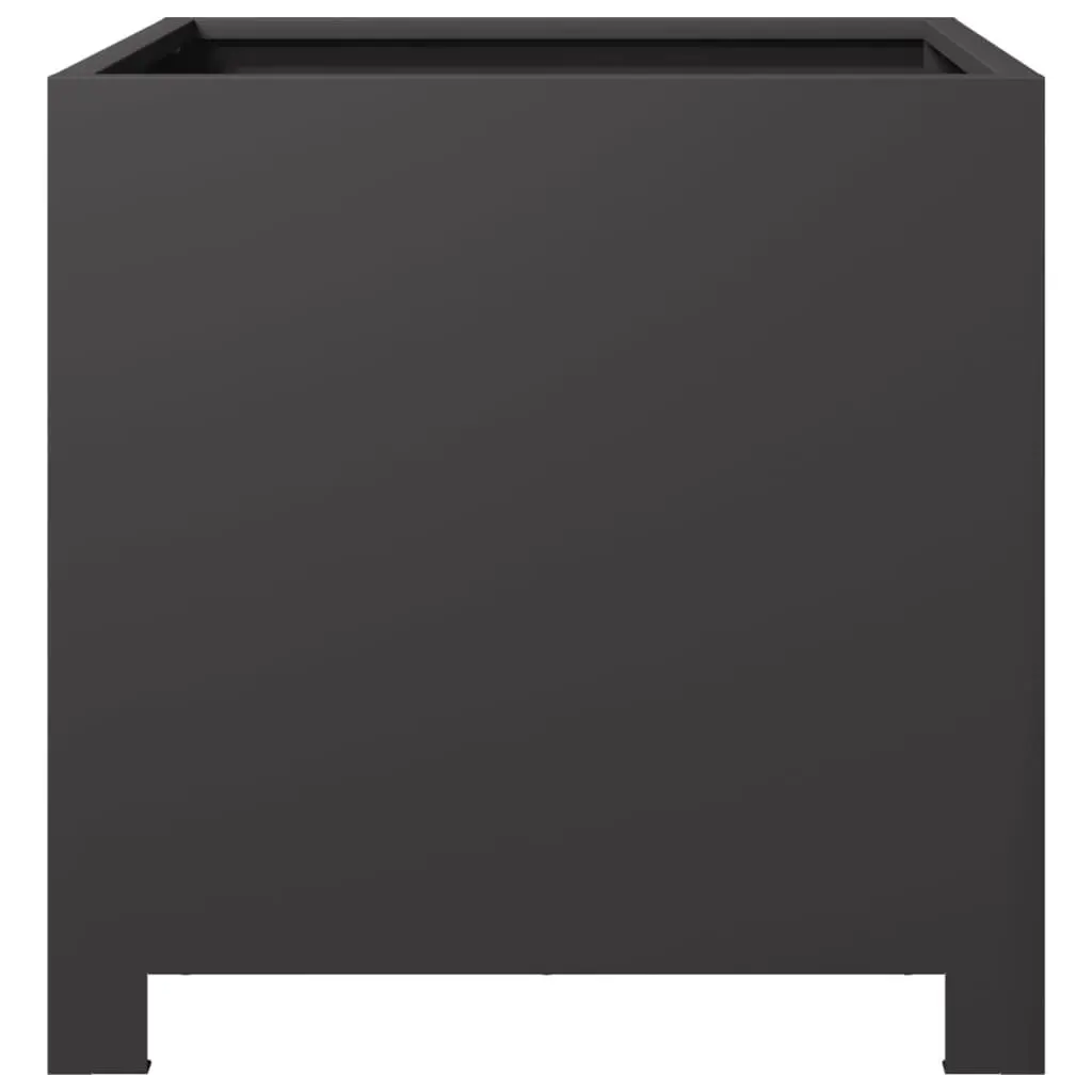 Garden Planters Black Steel 40x40x40 cm 2 Piece Outdoor Raised Beds Pots