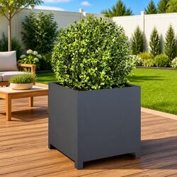 Your New Anthracite Steel Planter 50x50x50cm for Gardens