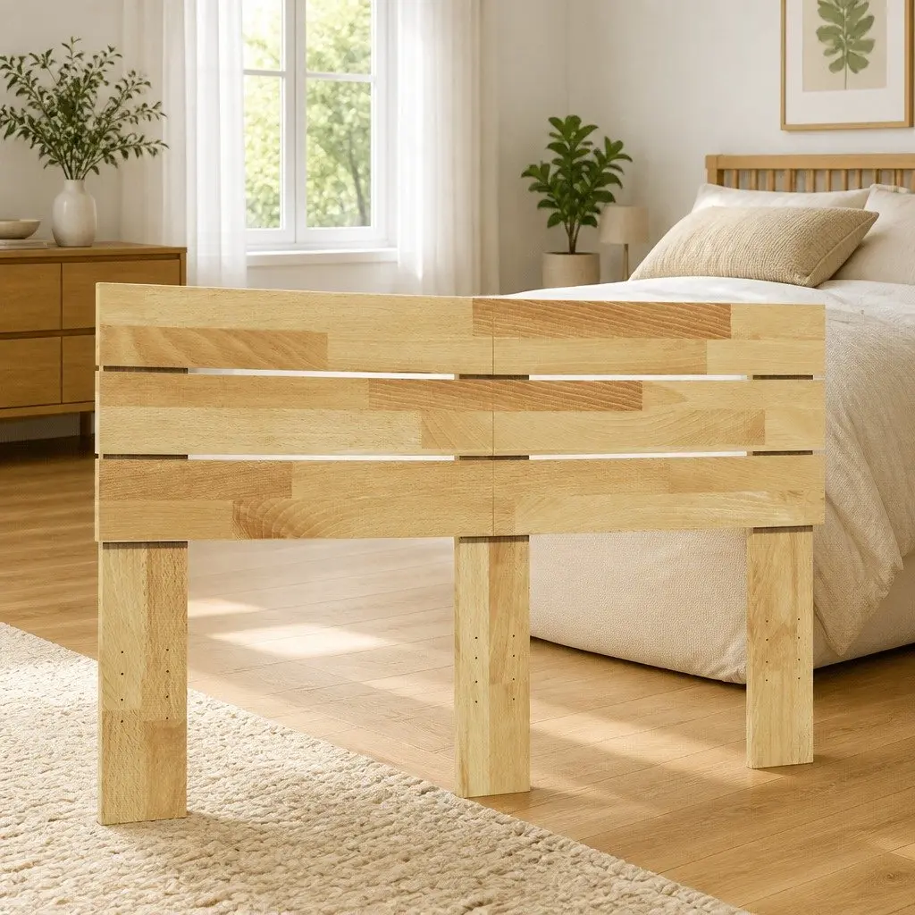 Headboard Solid Wood Oak Brown 120 cm Bedroom Bed Frame Support Backrest