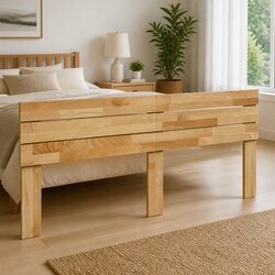 Headboard 180 cm Solid Wood Oak Brown Bedroom Furniture Back Support Bed