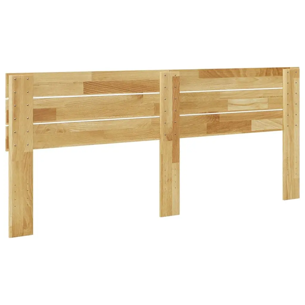Headboard Solid Oak Wood Bed Support 180 cm Brown Bedroom Furniture