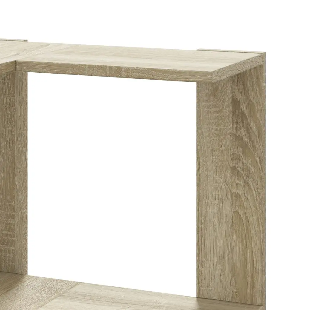 Corner Bookcase 5-Tier Sonoma Oak Engineered Wood Storage Display Shelf