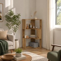 Friendly 3-Tier Corner Bookcase for Your Home