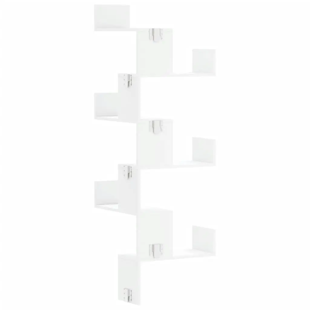 Wall Corner Shelf White 45x45x147cm Storage Shelving Unit Living Room Bedroom