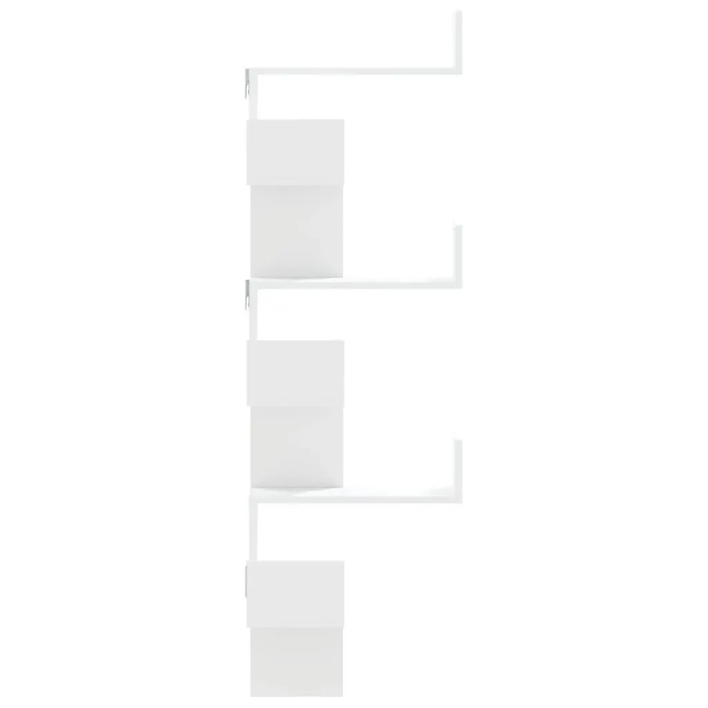Wall Corner Shelf White 45x45x147cm Storage Shelving Unit Living Room Bedroom