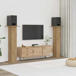 Friendly Brown Speaker Stands for Your Sound Setup