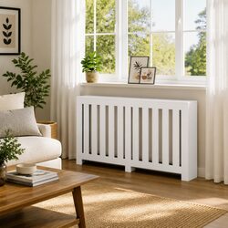 Make Your Living Room Cozy with a Slatted Radiator Cover