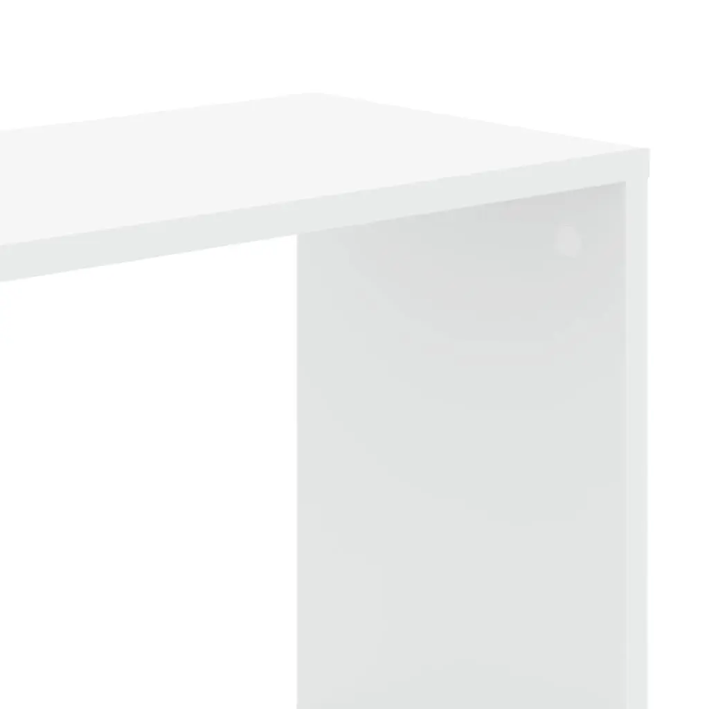 Bookcase 5-Tier White Engineered Wood Storage Shelving Unit 45x23.5x162.5cm