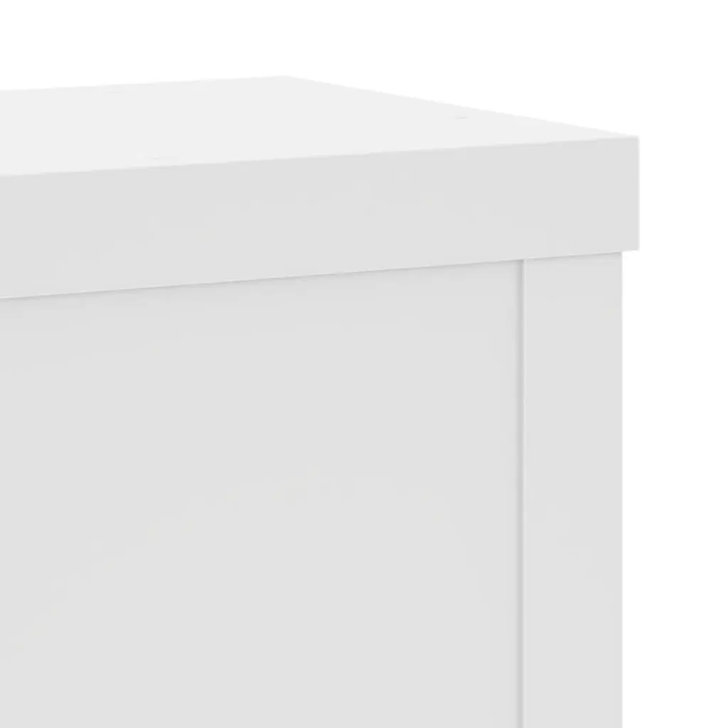 Plant Stands 2 pcs White 10x10x18 cm Engineered Wood Flower Pot Display