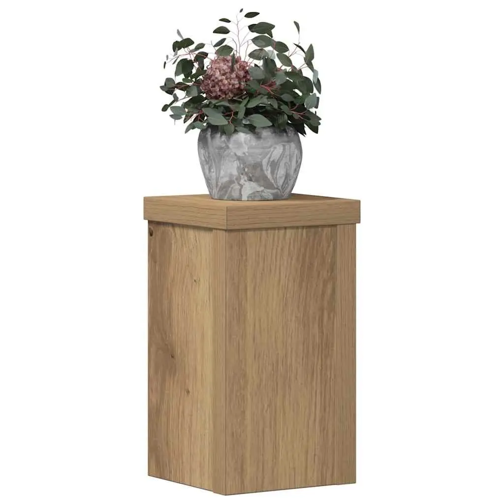 Plant Stands Engineered Wood Brown 10x10x18 cm 2 Piece