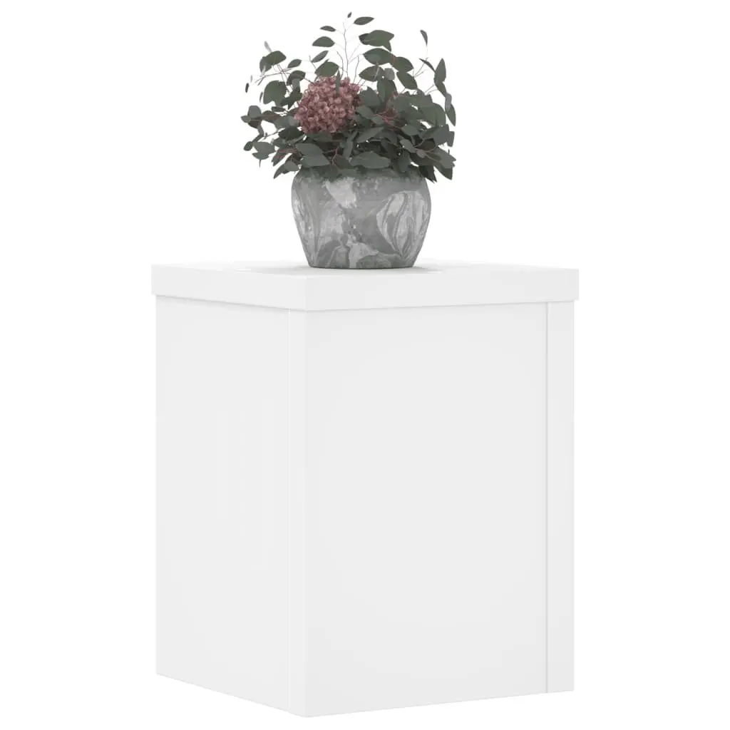 Plant Stands White 15x15x20 cm Engineered Wood 2 pcs