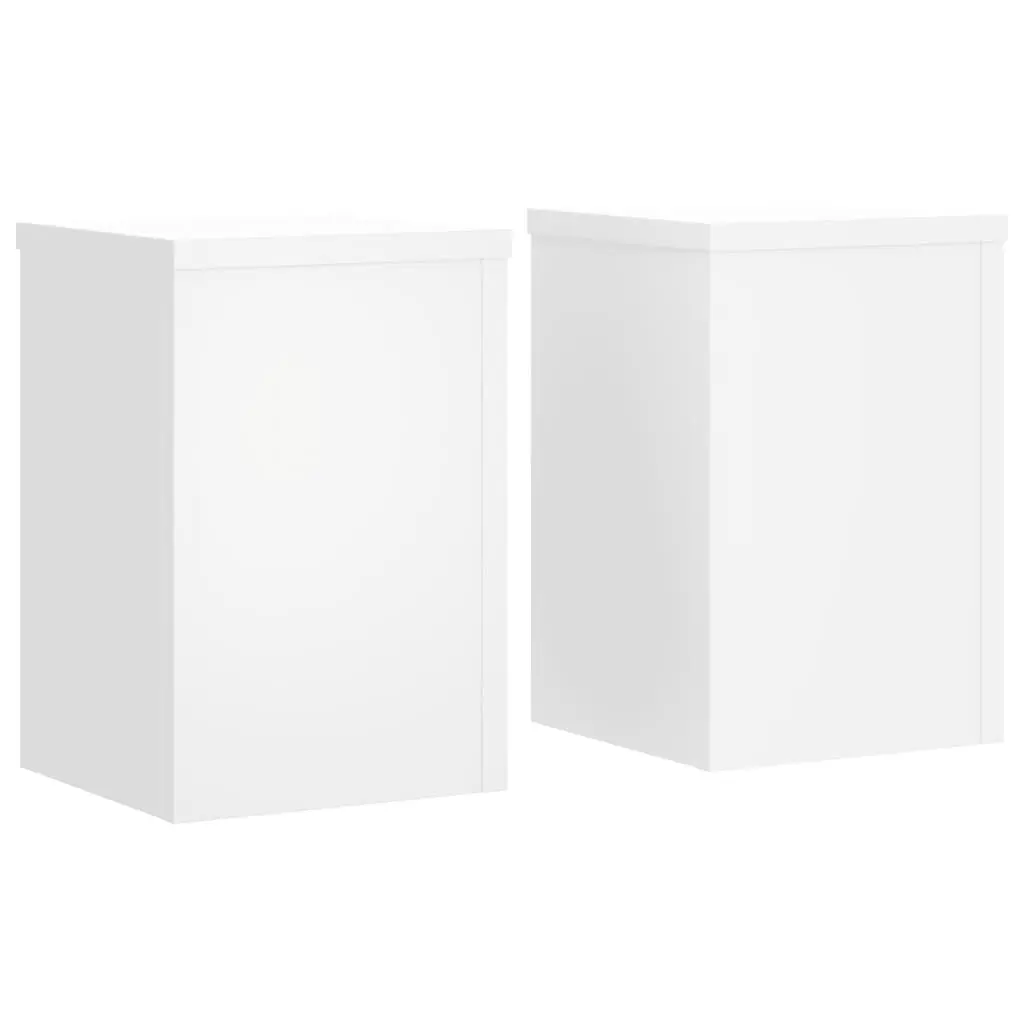 Plant Stands White 20x20x30 cm Engineered Wood 2 pcs