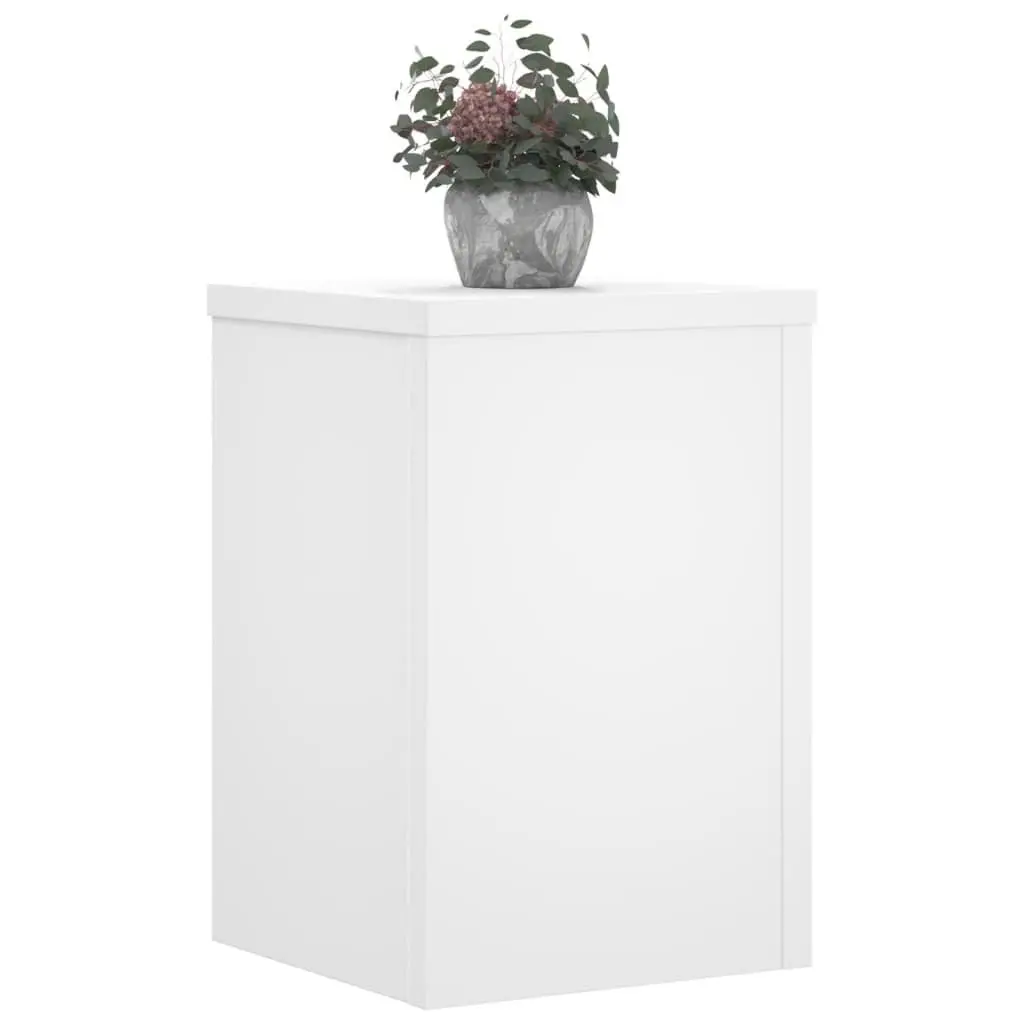 Plant Stands White 20x20x30 cm Engineered Wood 2 pcs