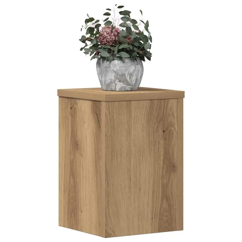 Plant Stands Brown 20x20x30 cm Engineered Wood 2 Piece Flower Pot Display