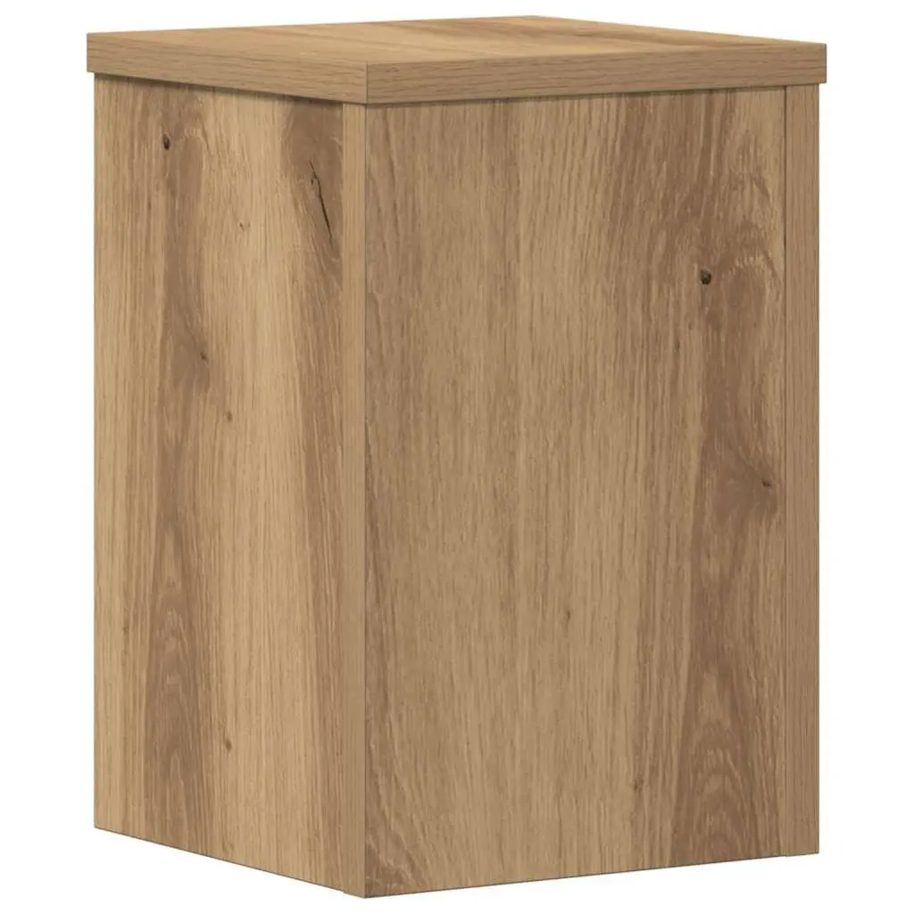 Plant Stands Brown 20x20x30 cm Engineered Wood 2 Piece Flower Pot Display