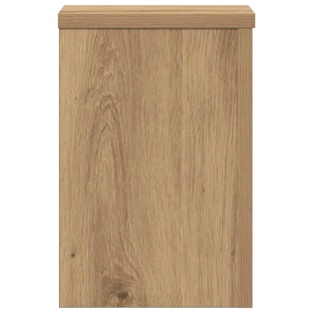 Plant Stands Brown 20x20x30 cm Engineered Wood 2 Piece Flower Pot Display