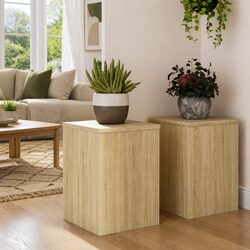 Friendly Plant Stands Set in Sonoma Oak 25x25x35 cm