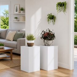 Your New Favorite Plant Stands – 2 pcs White 30x30x50 cm
