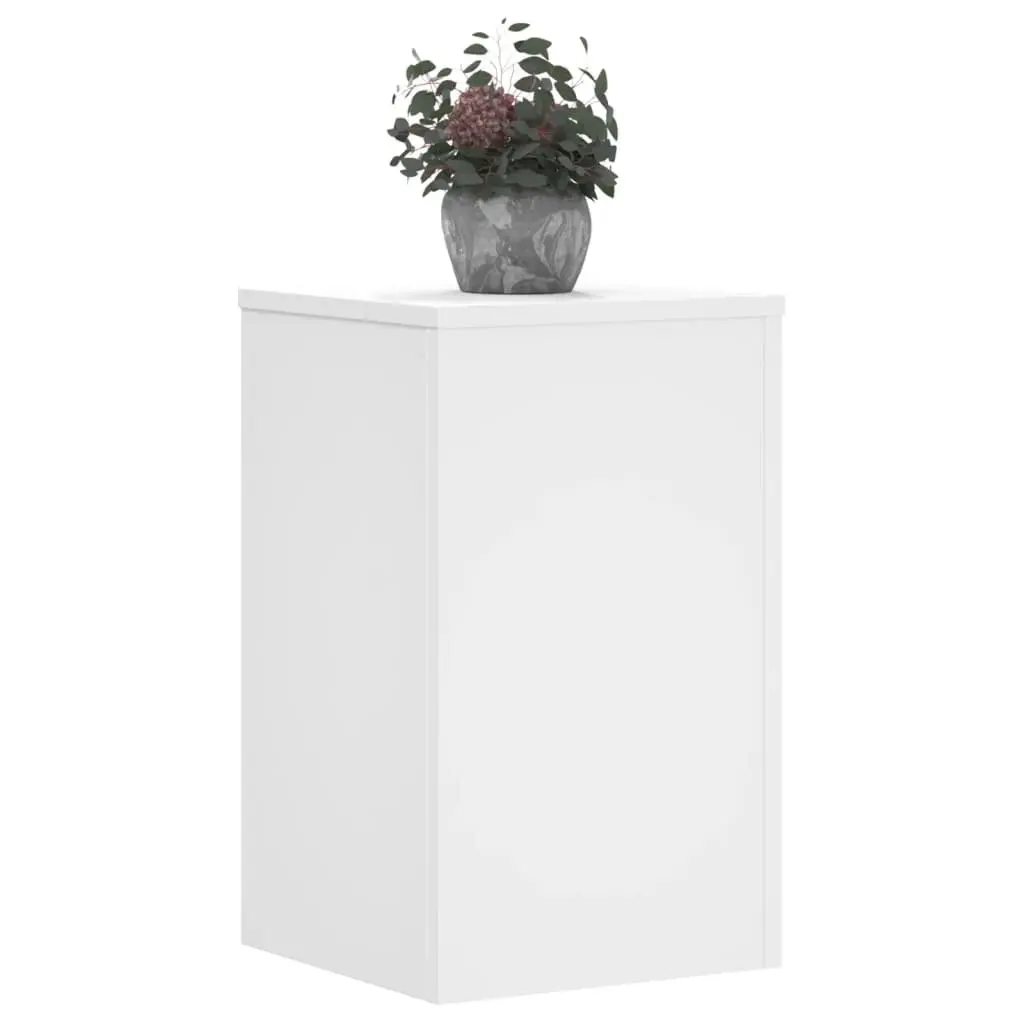 Plant Stands White 30x30x50 cm 2 pcs Engineered Wood Flower Pot Display Stands Garden Indoor